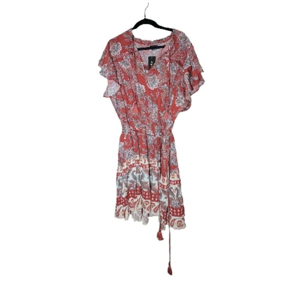 City Chic NWT Lilah Paisley Boho Tassel Mini Dress Plus Size XL / 22